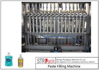Máquina de enchimento alta do líquido da viscosidade do pistão de 16 bocais para o sabão 100ml-1L líquido/loção