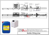 a linha de Fillling do óleo de lubrificação 10-20L com rede pesa a máquina de enchimento, Jerry Can Capping Machine, máquina de etiquetas para o cilindro