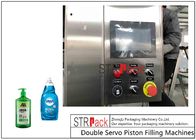 Máquina de enchimento líquida do pistão servo dobro para molhos líquidos dos produtos, molhos de salada, produtos cosméticos, sabões líquidos,