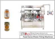 Cabeças Honey Jars de STRPACK 2-16 e máquina de enchimento do servo motor do pistão das garrafas para Honey Jam Glass Jars Bottle