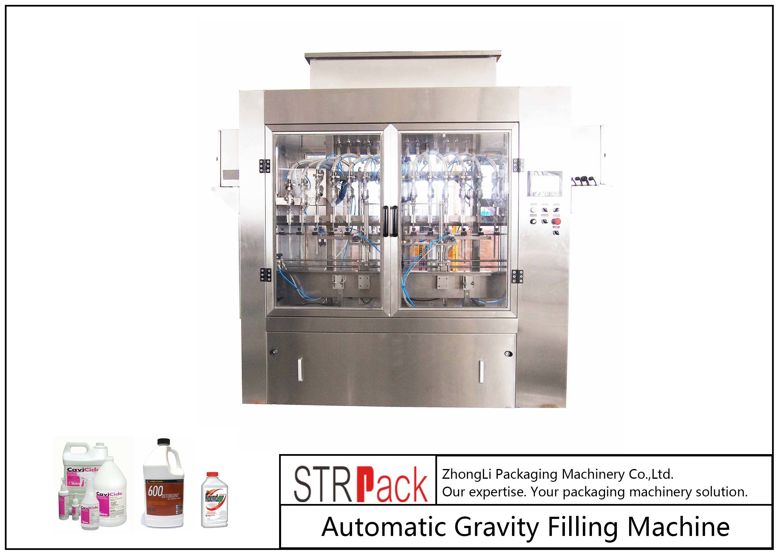 0.5L - máquina de enchimento líquida automática de 5L 1.5Kw para produtos líquidos químicos