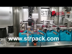 Máquina de enchimento do óleo de lubrificação de 518 bocais que segue a máquina de etiquetas dobro tampando do lado da máquina