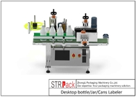 Máquina de rotulagem de frascos/latas de mesa 20 - 60 pçs/min