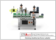 Máquina de rotulagem de frascos/latas de mesa 20 - 60 pçs/min