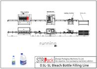 Anti linha de mergulho corrosiva do engarrafamento do descorante 0.5L-5L com a máquina de etiquetas tampando da máquina para a embalagem da garrafa do descorante