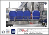 Máquina de etiquetas lateral dobro automática da garrafa para o detergente do óleo 5-25L/cilindro do champô