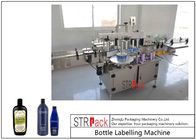 Círculo/máquina lisa/do quadrado garrafa de etiquetas, máquina de etiquetas dobro conduzida servo do lado