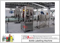 A máquina de etiquetas automática completa da luva do psiquiatra para garrafas enlata a capacidade 100-350 BPM dos copos