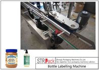 Capacidade cosmética 100 BPM da máquina de etiquetas da garrafa redonda com controle do tela táctil
