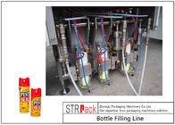 Linha da máquina de enchimento da pintura do aerossol da grande capacidade com intoxicação por gases do Placer da máquina e da válvula automática